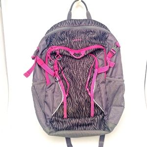 Lands End Bag Backpack Messenger Laptop Shoulder Gray Pink Zippers Kids & Adults